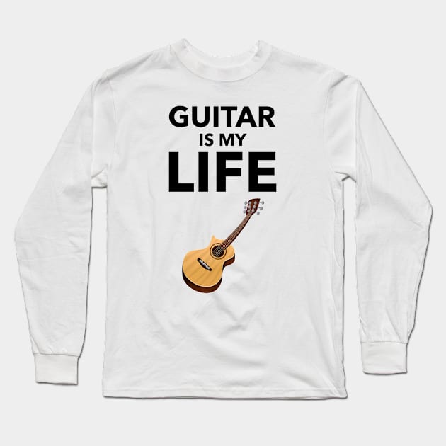 Guitar Is My Life Long Sleeve T-Shirt by Jitesh Kundra